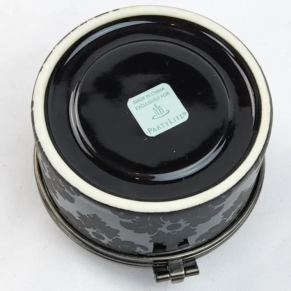 🩵NIB PartyLite Forbidden Fruits Mirrored Large Tealight Candle Holder